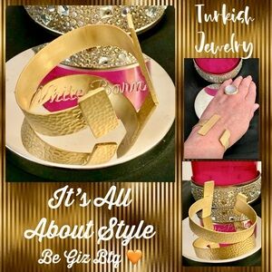 🆕 Turkish Jewelry Adjustable Bracelet In Durable Gold Bath
